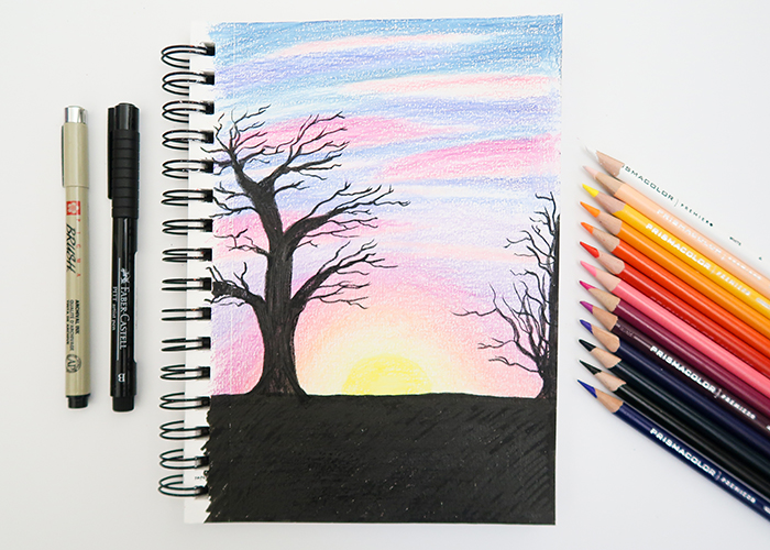 wallpapers Pencil Crayon Sunset