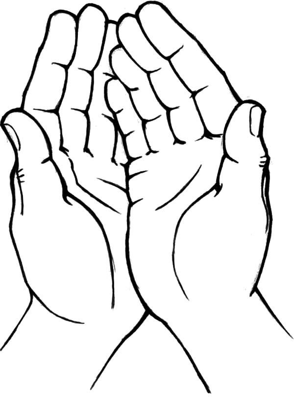 photo Praying Hands Coloring Page