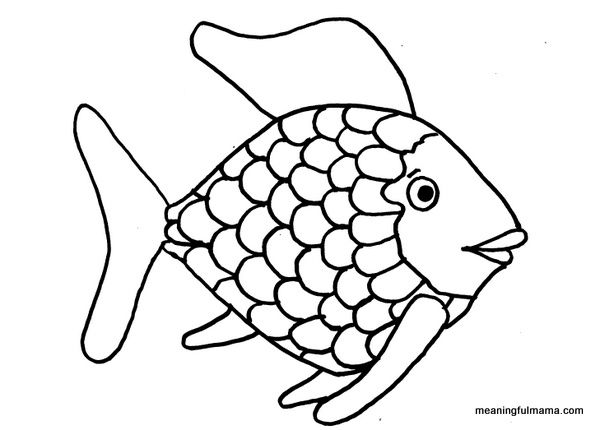 picture Rainbow Fish Printable Fish Outline