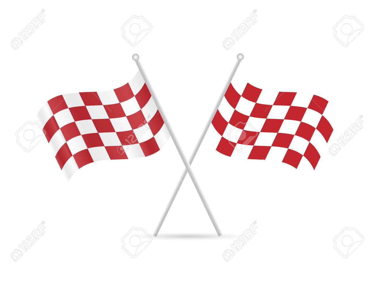 photo Red And White Checkered Flag