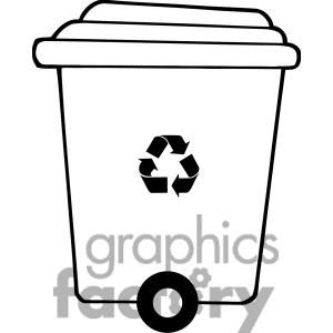 pic Trash Can Clipart Black And White