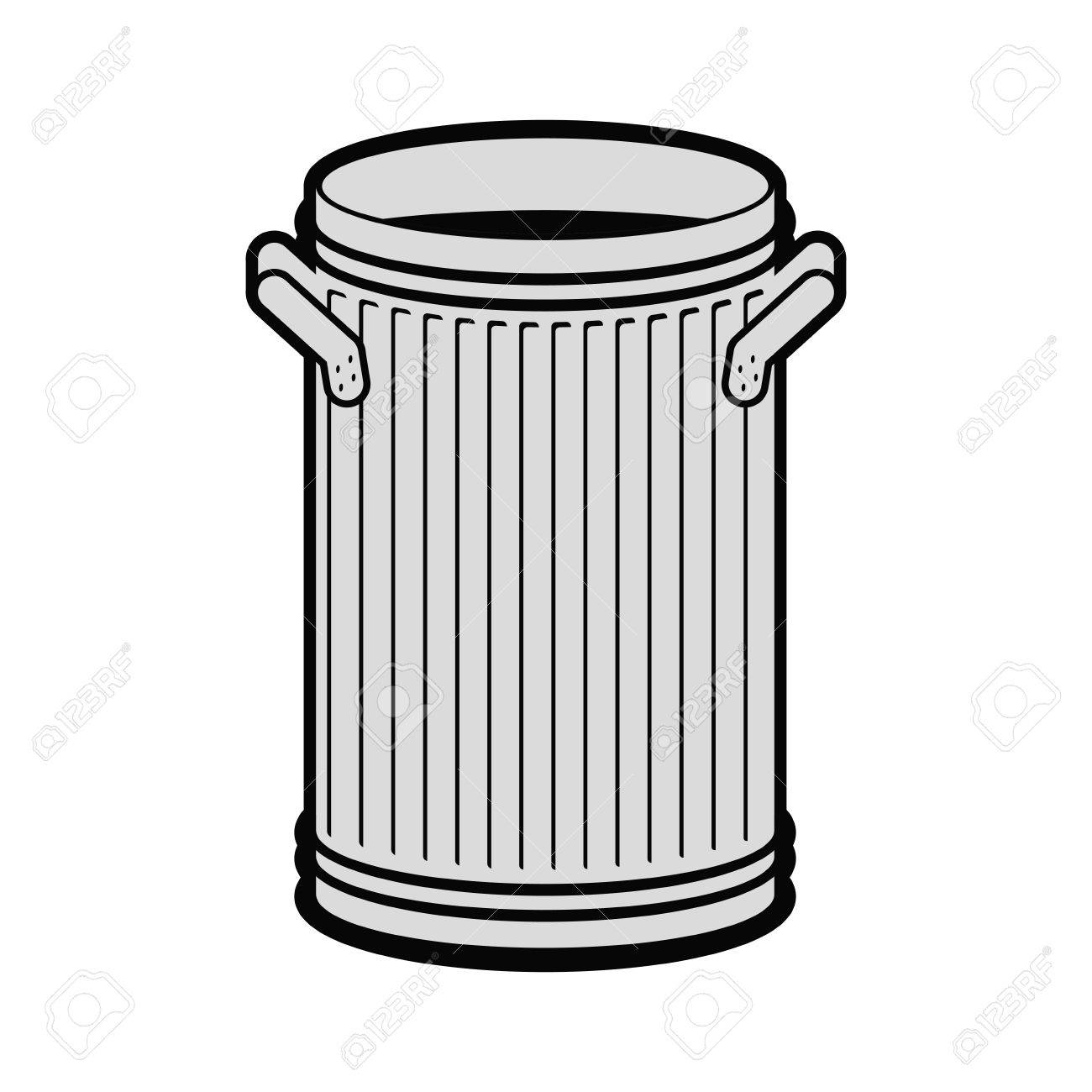 picture Trash Can Clipart White Background