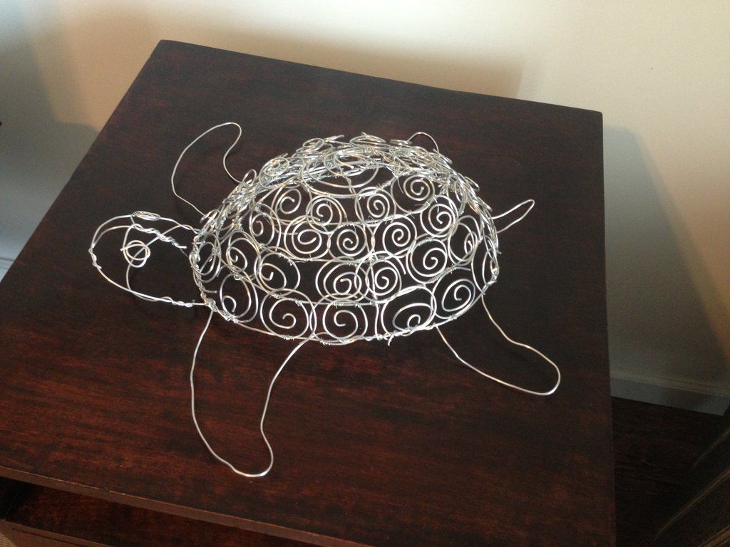 pic Turtle 3D Wire Sculpture