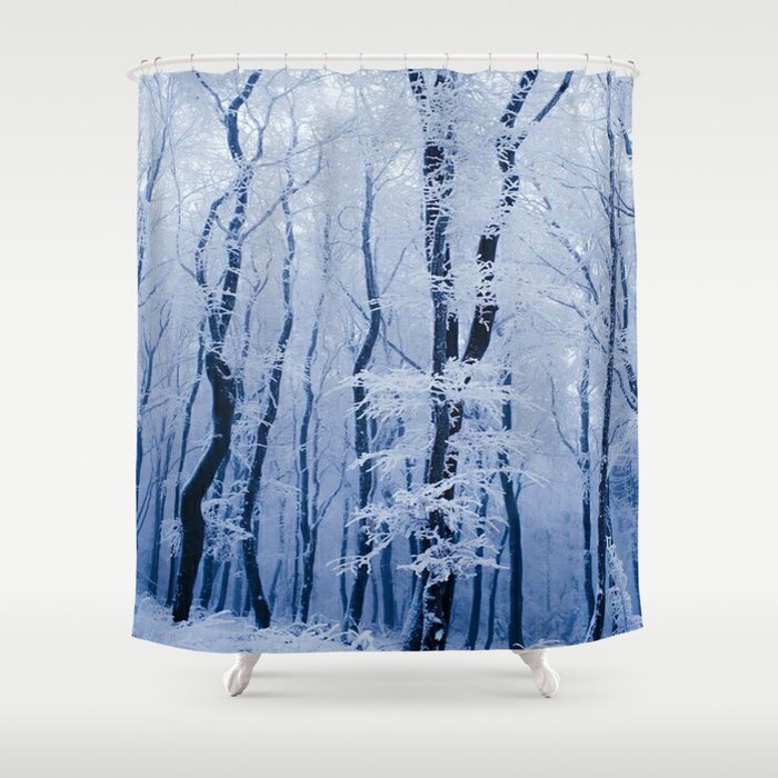 pix Winter Scene Shower Curtain